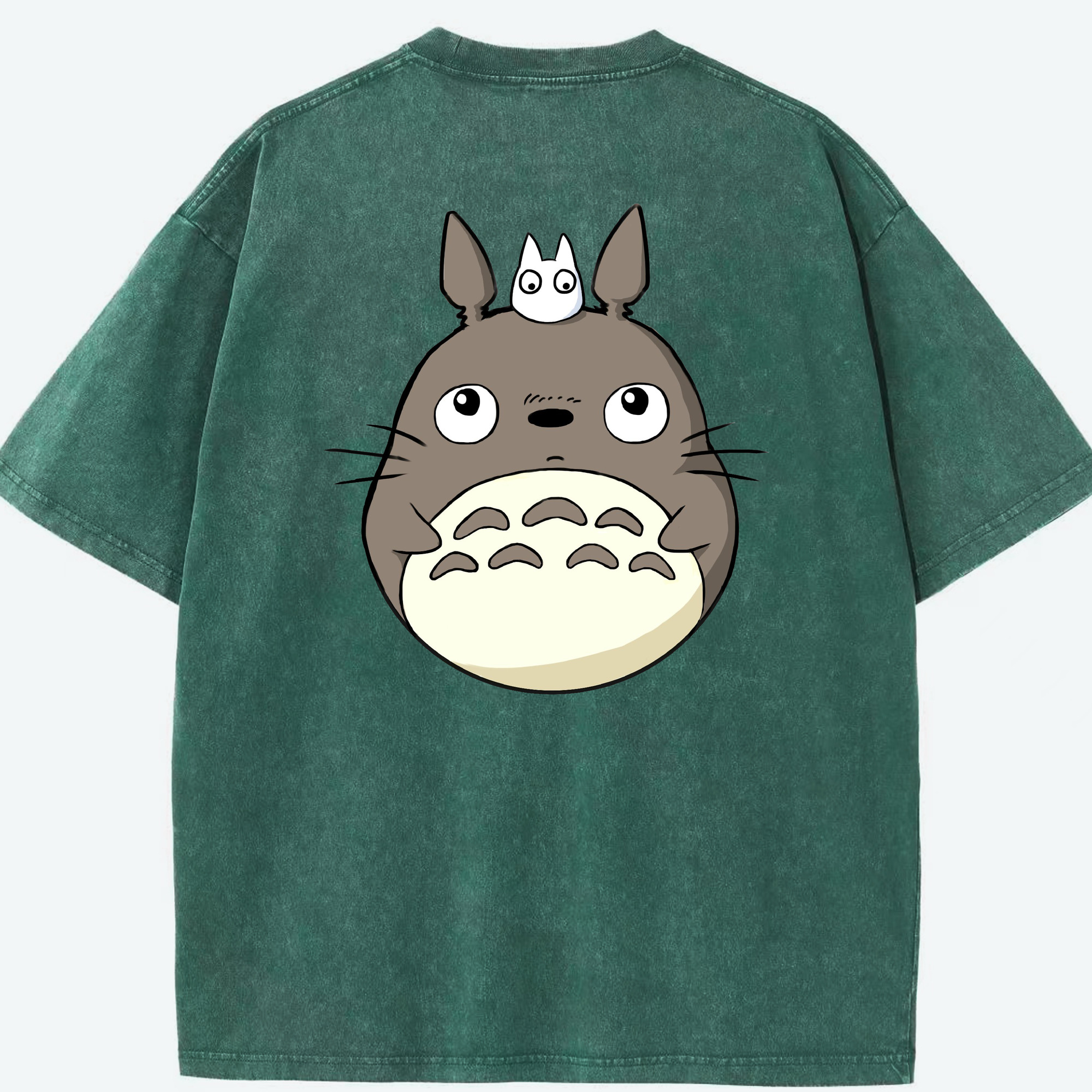 （画像用） となりのトトロ 草壁メイ 草壁サツキ My Neighbor Totoro Satsuki Kusakabe Mei Kusakabe 綿100% ヴィンテージ風 半袖Tシャツ（背面プリント）